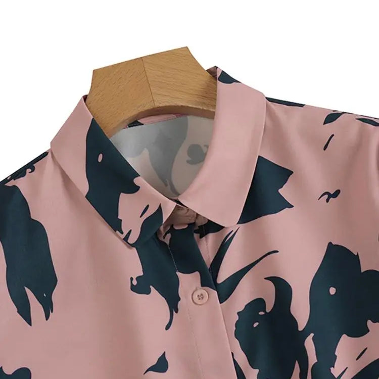 ZANZEA Women Casual Pants Sets Outfits Oversized Fashion Printed Long Sleeve Blouse Wide Leg Pant Streetwear Loungewear Set Suit