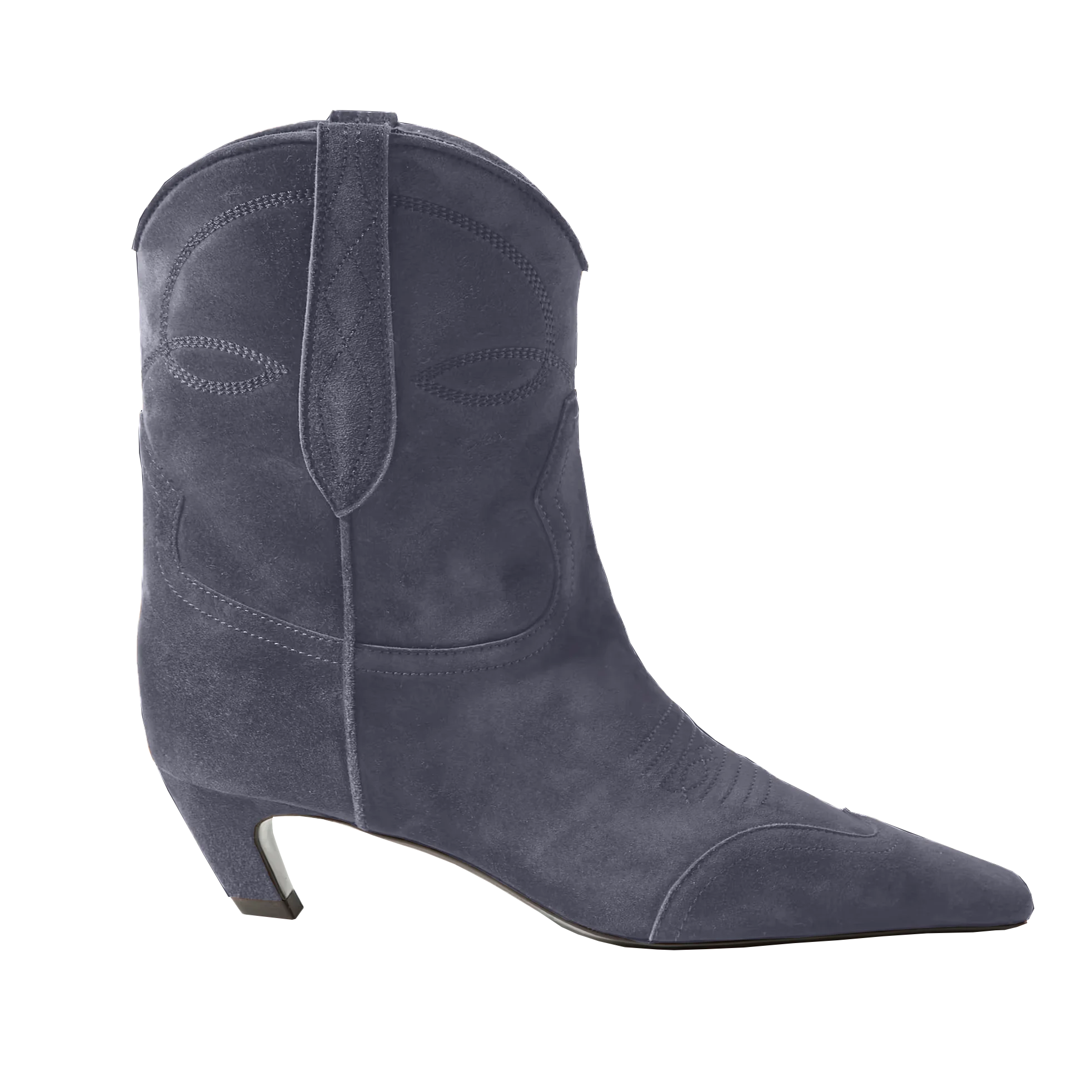 Autumn/Winter European American Women's Fashionable Comfort Versatile Short Ankle Boots Embroidered Western Boots 2 Grey