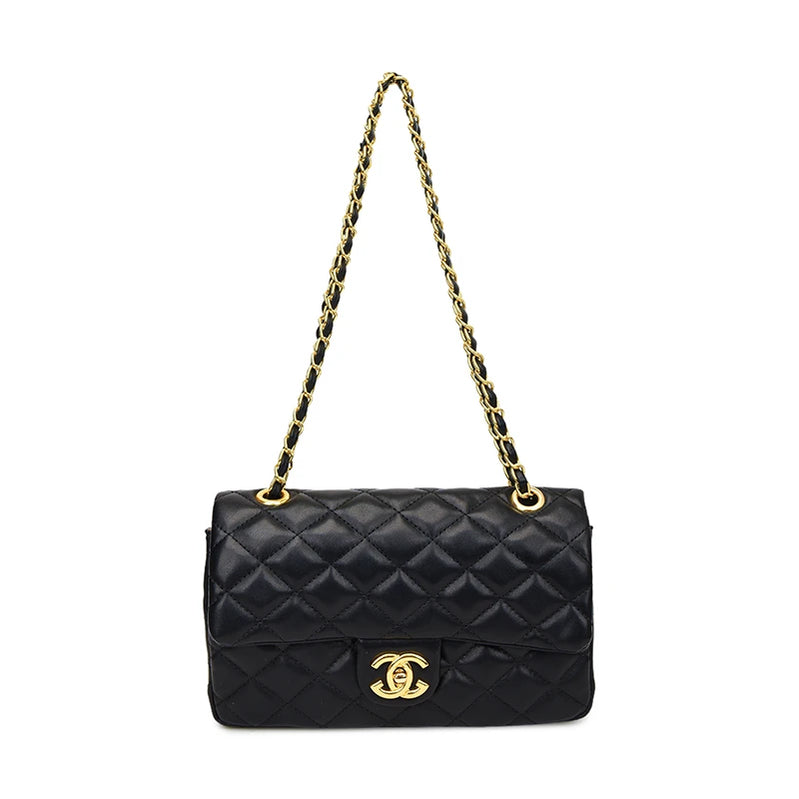 Luxury design chain strap crossbody bag, handheld small square bag, fashionable zipper wallet, women's shoulder bag