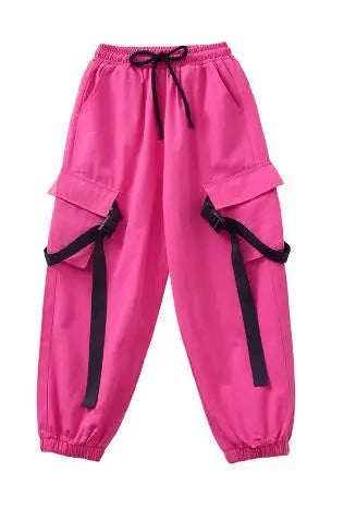 Kids Hip Hop Ballroom Dancing Costumes for Girls Jazz Dance Clothes Stage Wear Shirt Pants Top Vest Outfits Child Dancewear pants 1