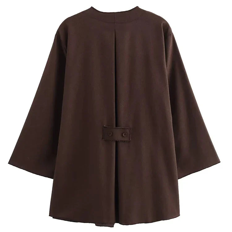 TRAF Fashion Linen 2 Pieces Women 2024 Spring Summer Kimono Style Loose Lace Up Shirts Tops Women's Wide Leg Pants Sets