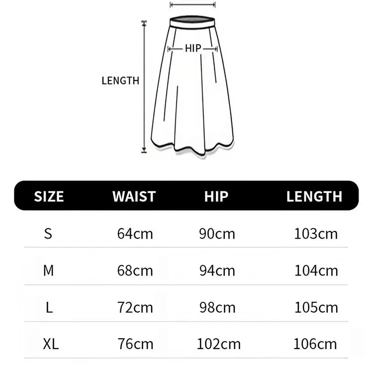 Women's Black Elegant Satin Fashion Slim Skirts Four Seasons Casual High Waist Club Office Maxi Skirt