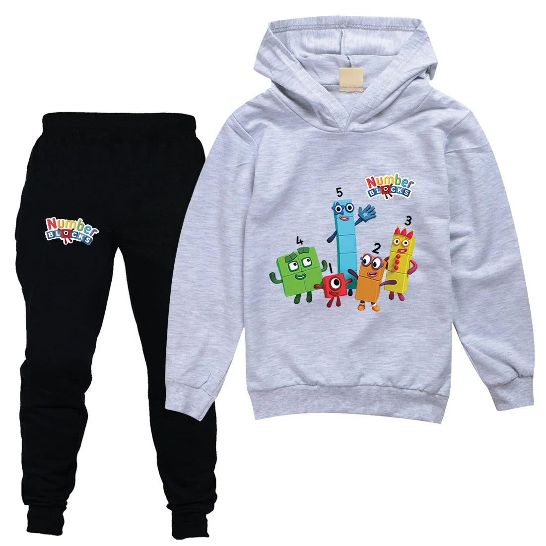Number Blocks Clothes Kids Pullover Hoodies Navy Pants 2pcs Sets Boys Cartoon Sportsuit Toddler Girls Outfits Children's Clothing COLOR 19