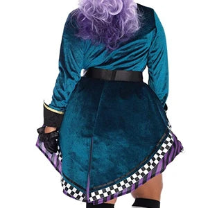 Halloween Alice In Wonderland Clock Mad Hatter Cosplay Costume Sexy Adult Fairy Tale Dress Women Magic Show Tuxedo Fancy Dress