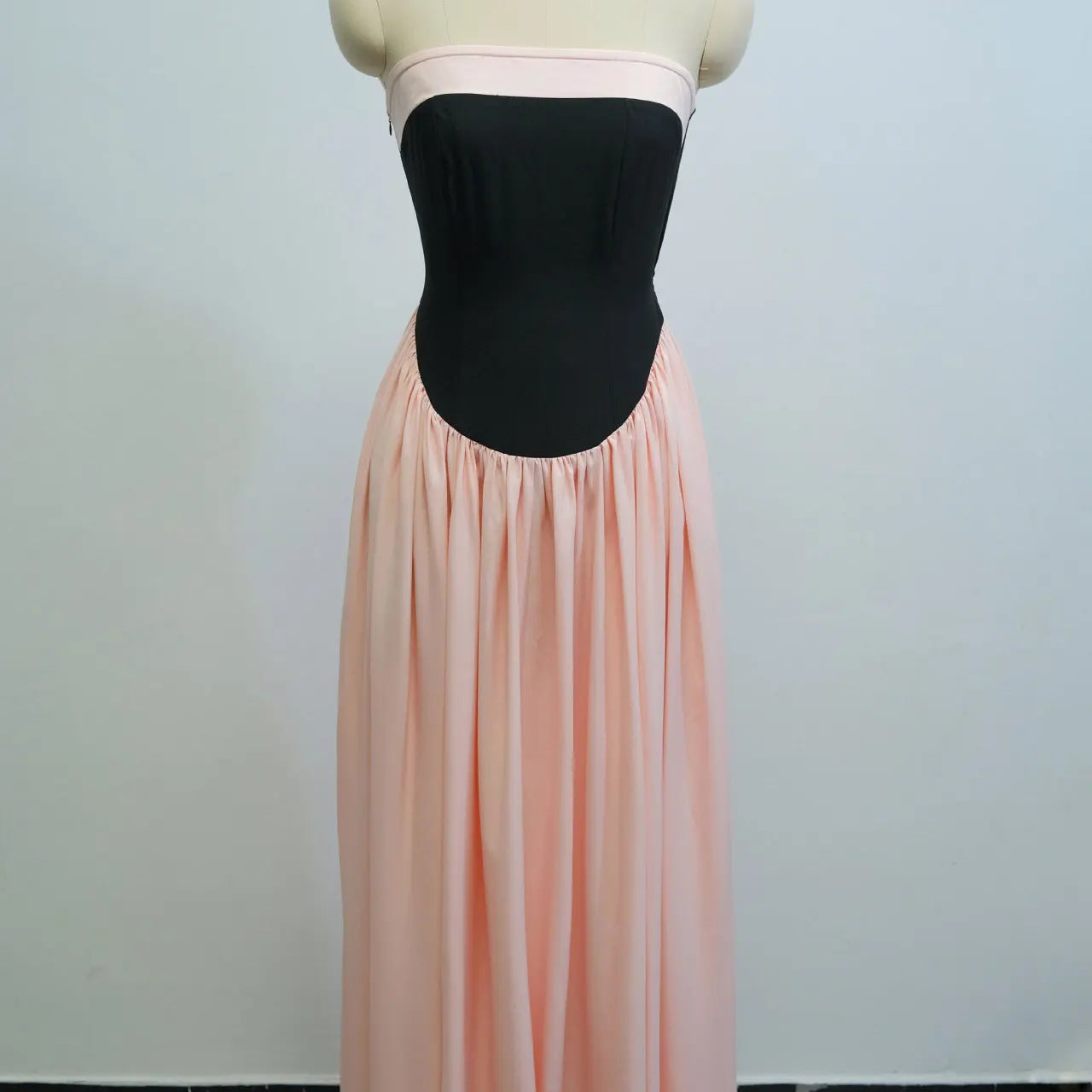 CM.YAYA Women Fashion Halter Neck Pleated Big Swing High Waist Maxi Long Dress 2025 Summer Party Night Club Vestidos Dresses