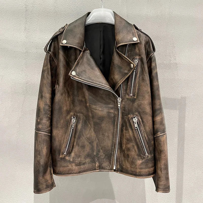 2023 Real Leather Jackets Women's Genuine Sheepskin Leather Autumn Winter Real Leather Coat GT5933 as picture