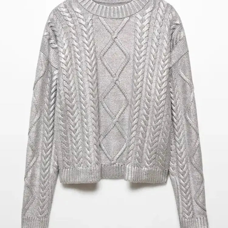 Women Chic Metallic Rib Trim Foil Hooded Sweater Casual Long Sleeve Drawstring Pullover Top Autumn Lady Elegant Sweatshirt Silver2