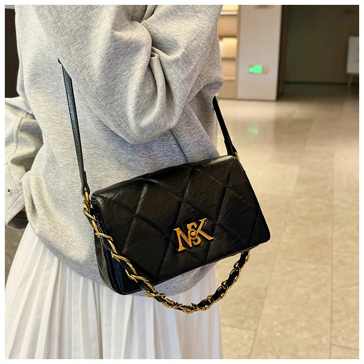 2025 Spring Diamond Chain Bag - Small Crossbody/Underarm Purse, Vintage & Chic Design, Lightweight Women's Fashion Accessory