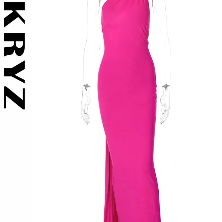 Ladies Night Club Wear Neon Y2K Summer Outfits Women Sleeveless Backless Halter Ruched Bodycon Evening Maxi Dress Birthday Party