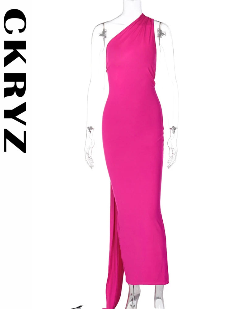 Ladies Night Club Wear Neon Y2K Summer Outfits Women Sleeveless Backless Halter Ruched Bodycon Evening Maxi Dress Birthday Party