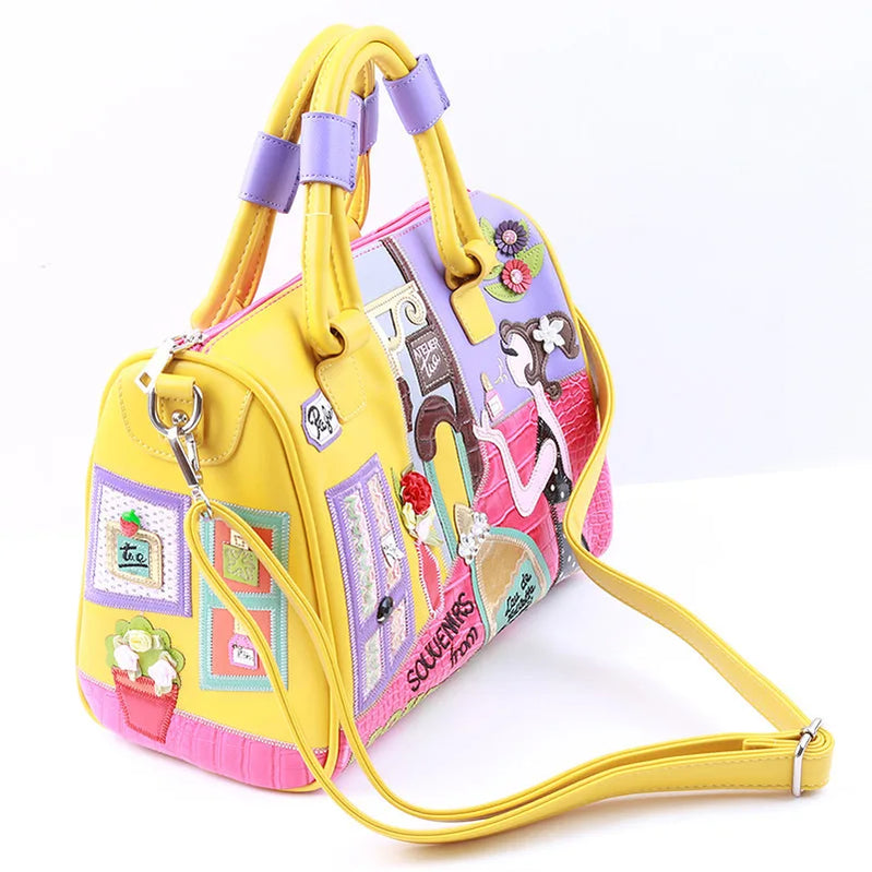 Super Quality Women Handbag Shoulder Boston Bag tote Italian PU Leather Bags Sac A Main Borse Candy Color Luxury Handbags