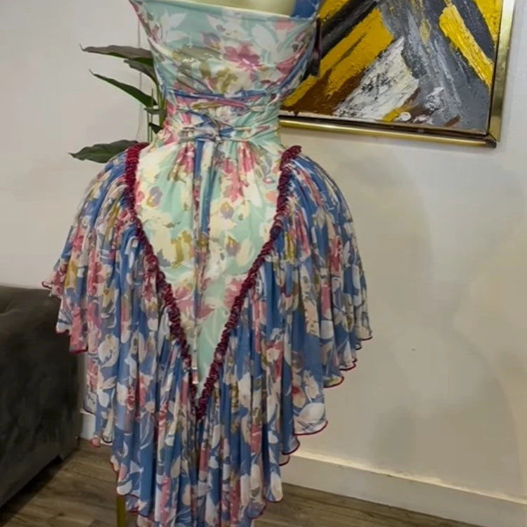 GLCMYAYA Women Patchwork Strap with Scarf A-line Maxi Long Dress 2025 Female Vacation Holiday Party Birthday Dresses Vestidos