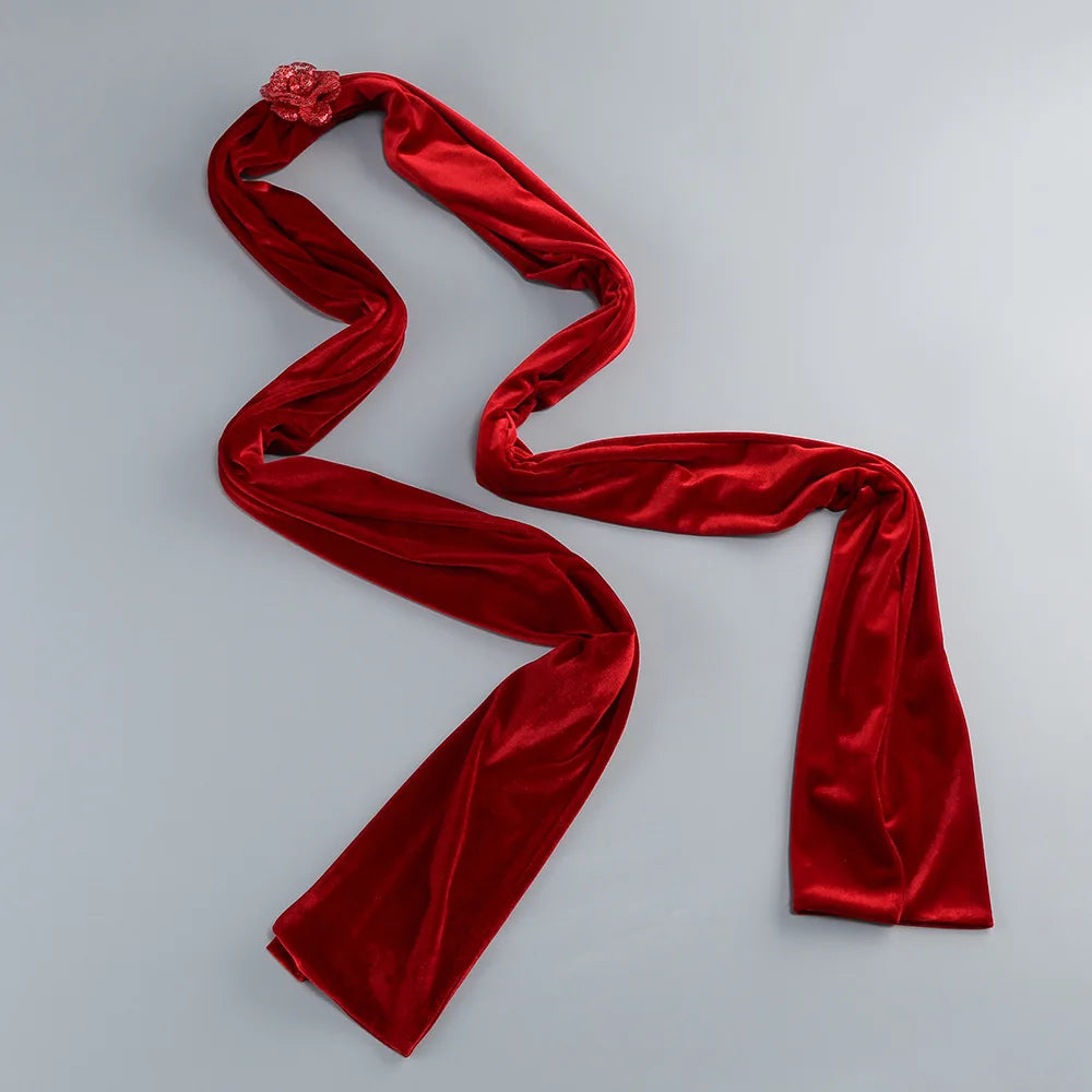 Spring Women Sexy Strapless Velvet Bodycon Long Dress Celebrate Fashion Evening Party Cocktail Outfit