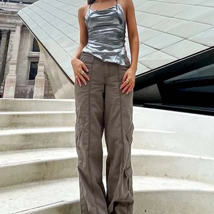 Solid Color Shiny Bodycon Sexy Style Vest Top New Summer Ladies Camisole Casual Basic 1