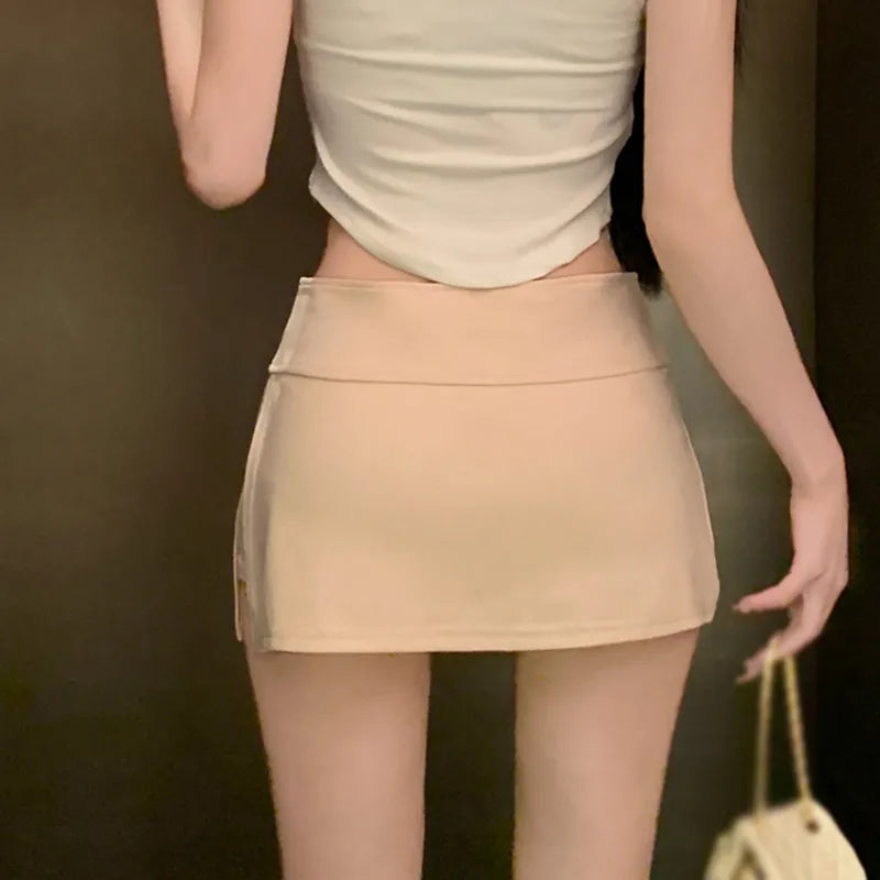 Summer Women's Bodycon Skirt Summer Korean Version Solid Colour Sexy Skirt