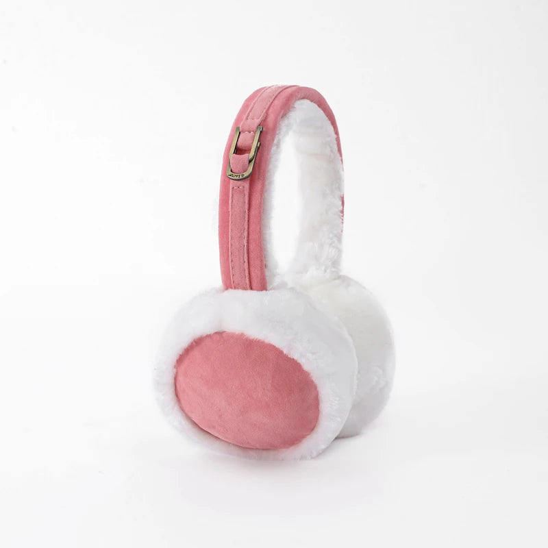 Plush Ear Muffs Warmer Foldable Ear Cover for Women Men Winter Warm Earflaps Outdoor Cold Protection Ear-Muffs Ear Cover Fashion A-Pink