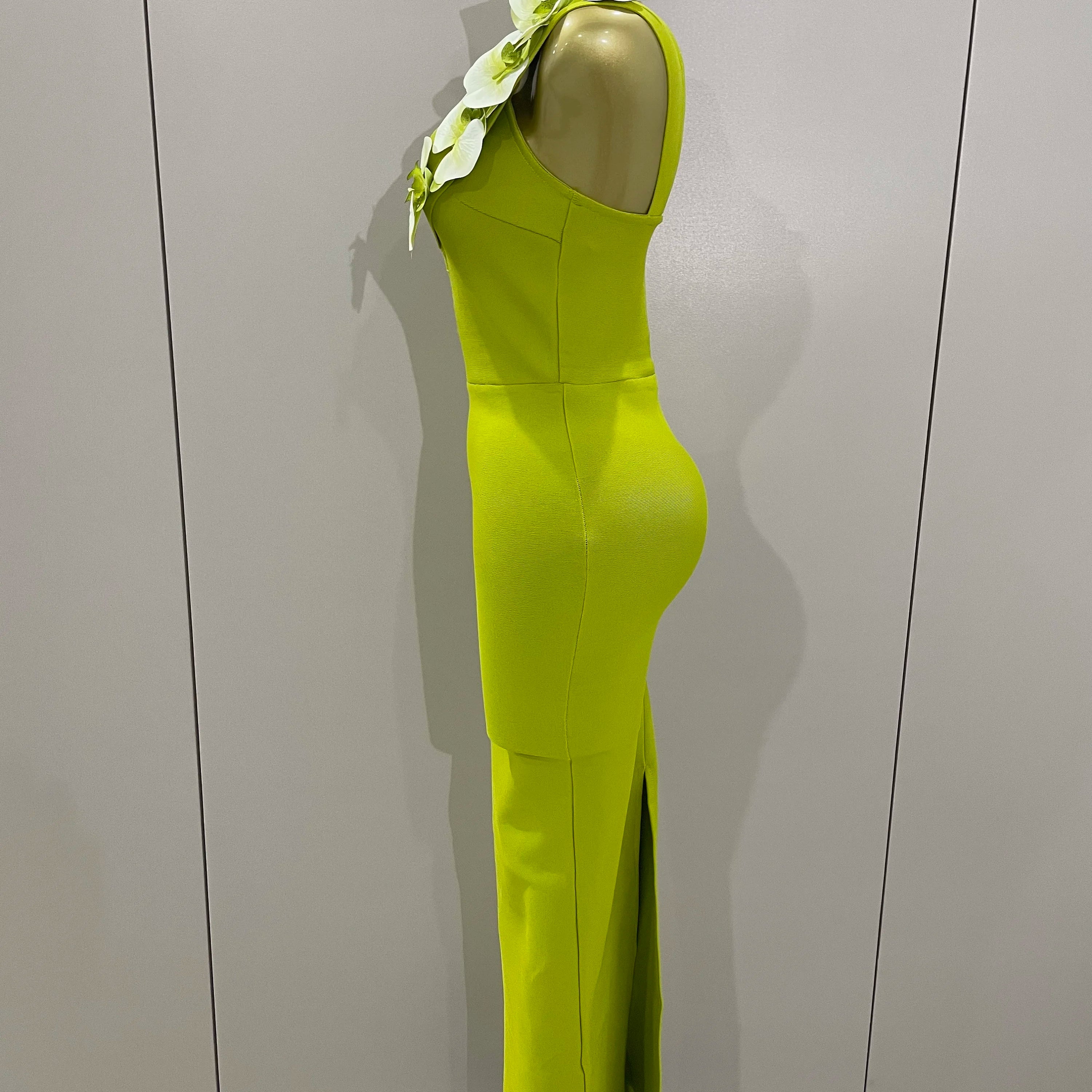 New Designer Bodycon Bandage Luxury Birthday Party Dress Women Elegant V Neck Appliques Maxi Long Celebrity Evening Prom Gowns