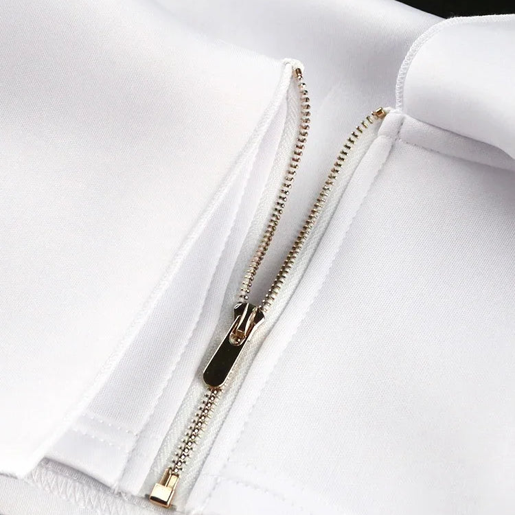 Chic Dress Sets Plus Size Curvy Women Tube Tops Ruffles High Waist Skirt Set Slim Fit Party Club Birthday White 2 Piece Outfits