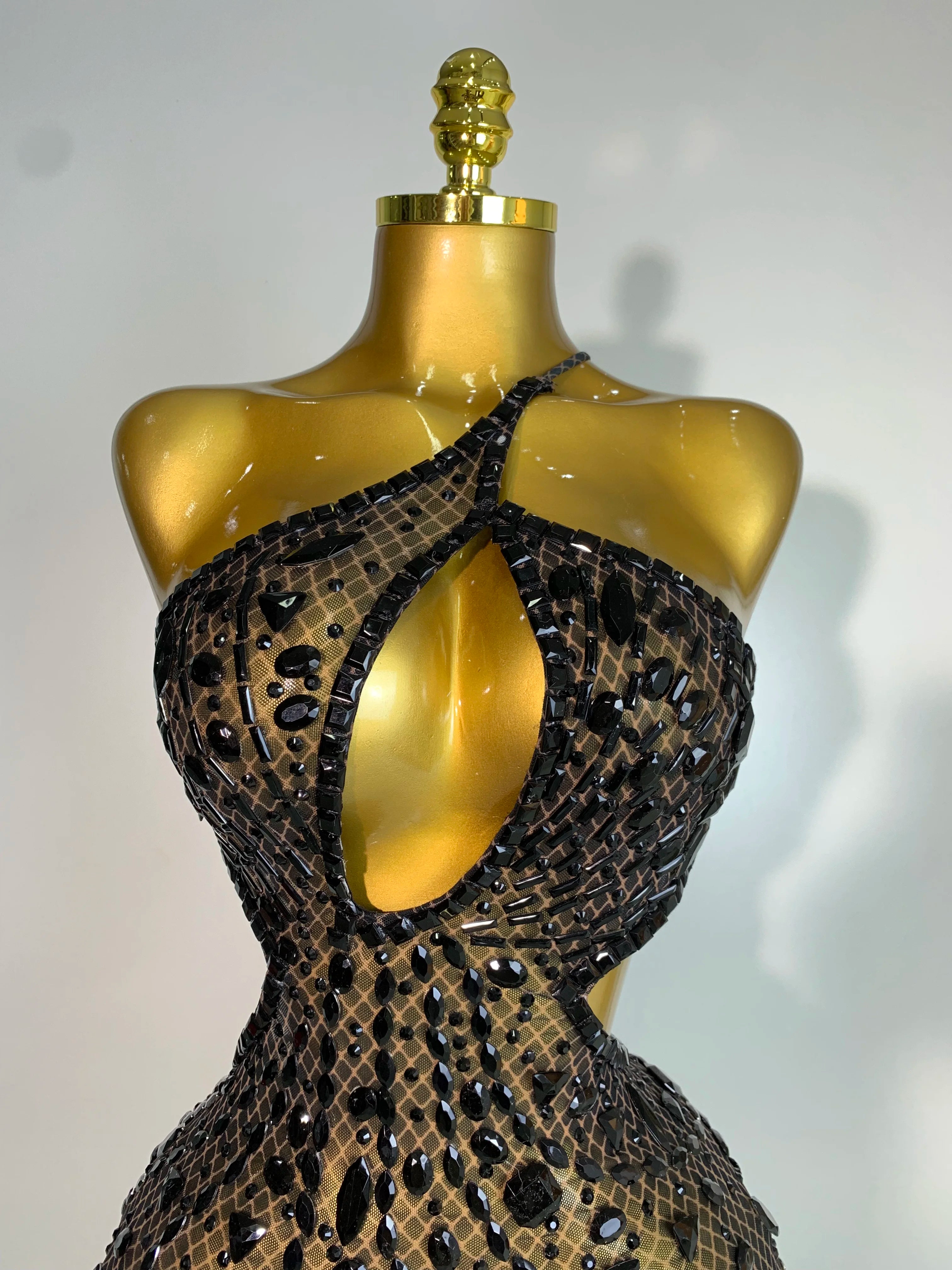 Arrival Women 2025 Sexy Backless Hollow Out Diamond Evening Prom Gown Birthday Luxury Celebrate Stage Nightclub Outfit