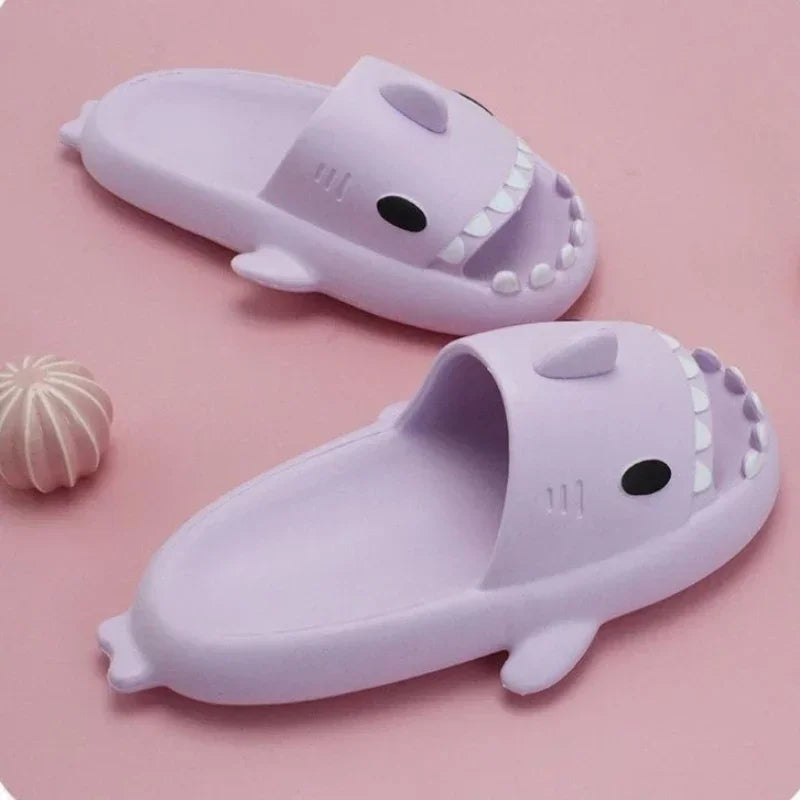 Summer Shark Slippers Women Slides Men Bathroom Flip Flops Home Anti-Skid Flat Shoes Outdoor Children's Funny Sandals