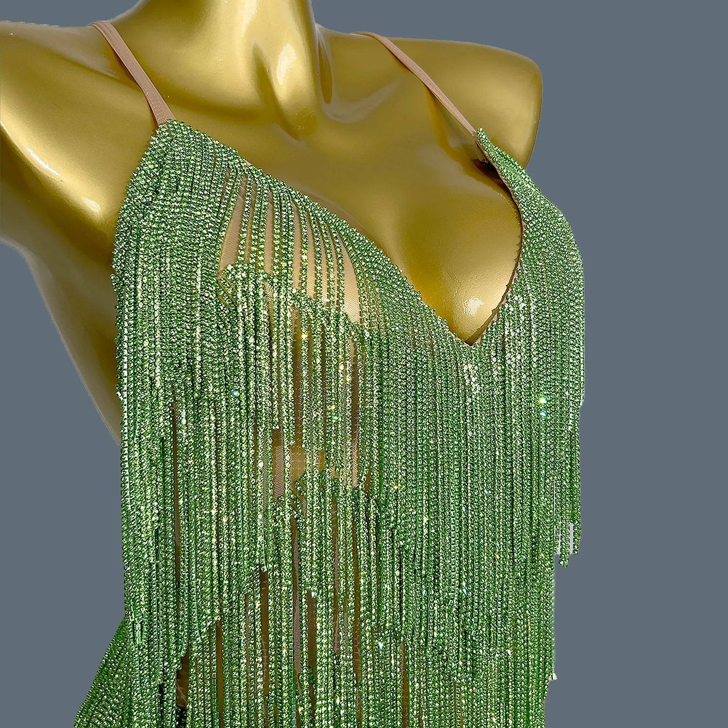 Swing Rhinestone Tassel Sexy Mini Dress for Women Club Dance Show Latino Dance Dress Birthday Party Luxury Chic Dresses Tiaoyuan