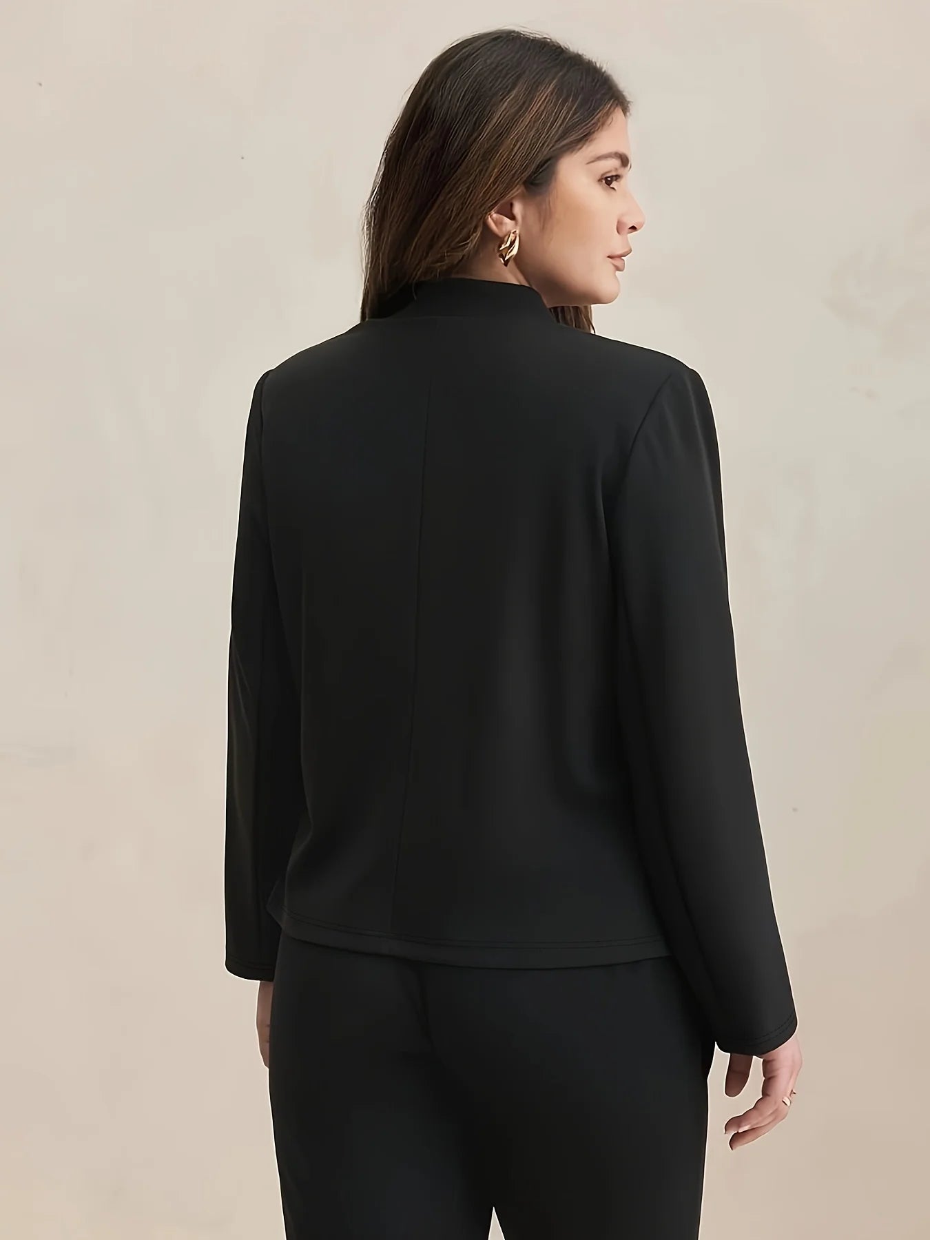 Plus Size Autumn Elegant Suit Jacket Set Office Lady Casual Women's Blazers Coat Pants 2 Piece Female Professional Suit