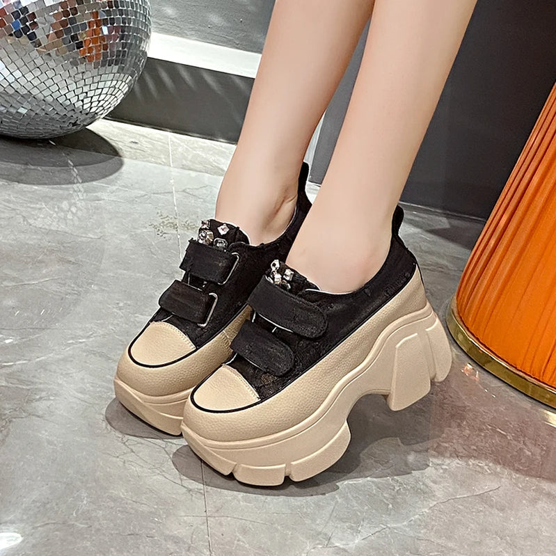Shoes for Women Solid Women's Vulcanize Shoes Outdoor Women Sneakers Flat Heel Platform Sneakers Preppy