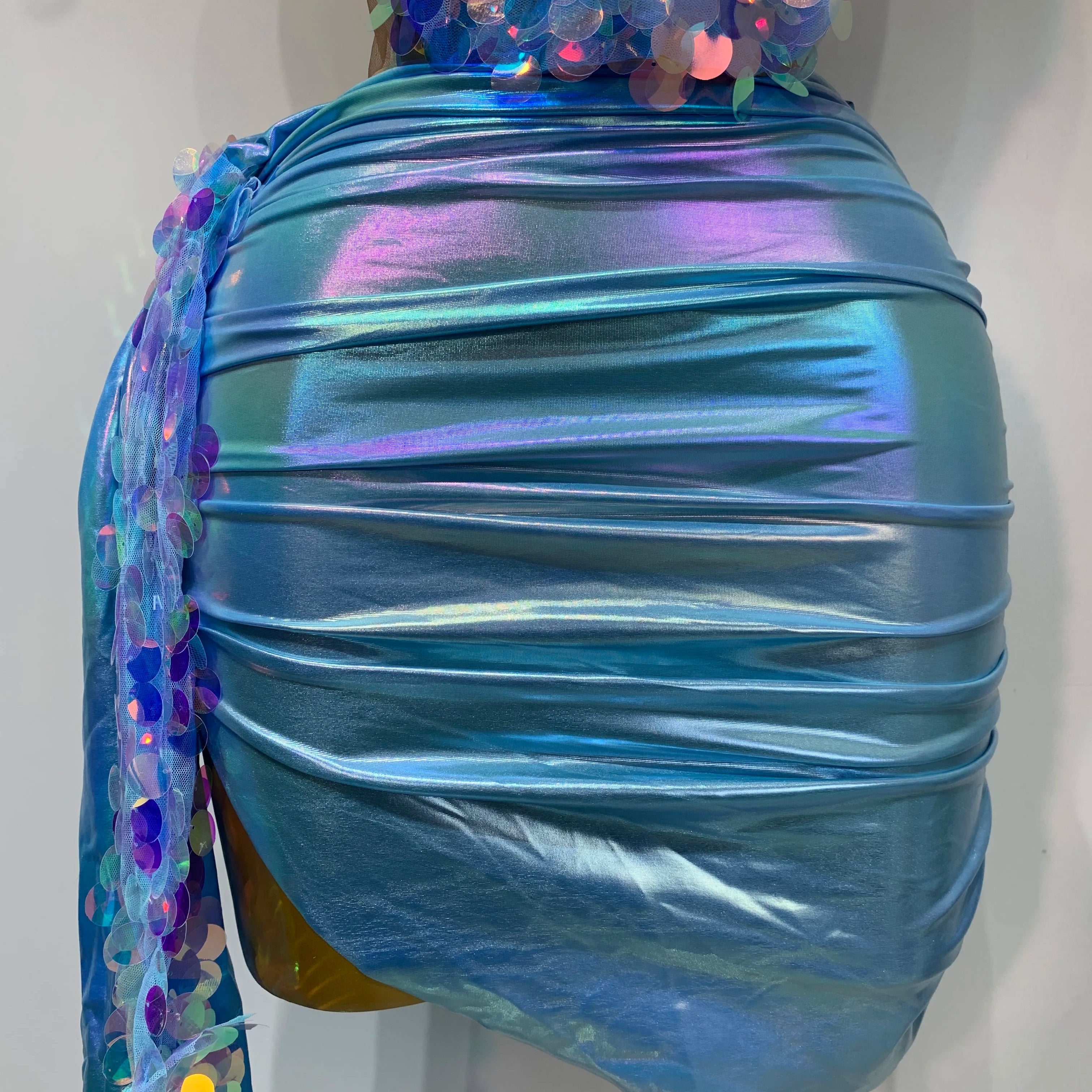 Women Sexy Singer Dancer Performan Costume Nightclub Bar Girl Sparkly Sequins Two Piece Set Evening Party Luxury Birthday Outfit