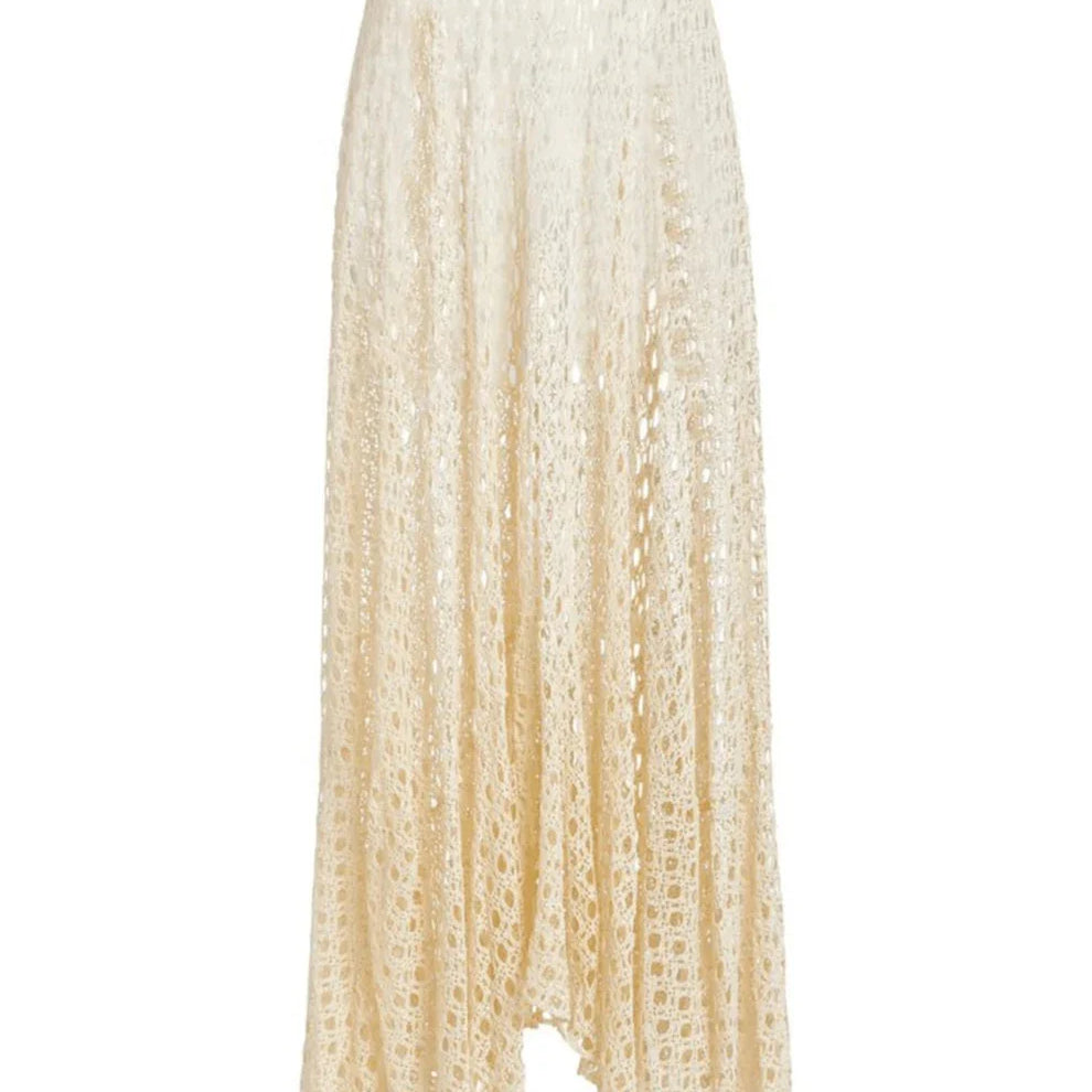 Knit Mesh Crochet Long Sleeve Bikini Sets Cut Out Stretch Swimsuit Cover Up Luxury Swimwear Women's Beach Outfits Beachwear 2024 cover up