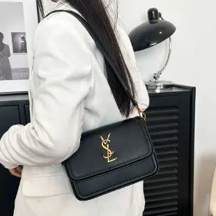 Women's Solid Color Shoulder Bag, New Design Diamond Chain Bag, Small Square Bag in Hand, Fashionable Letter Bag, Messenger Bag.