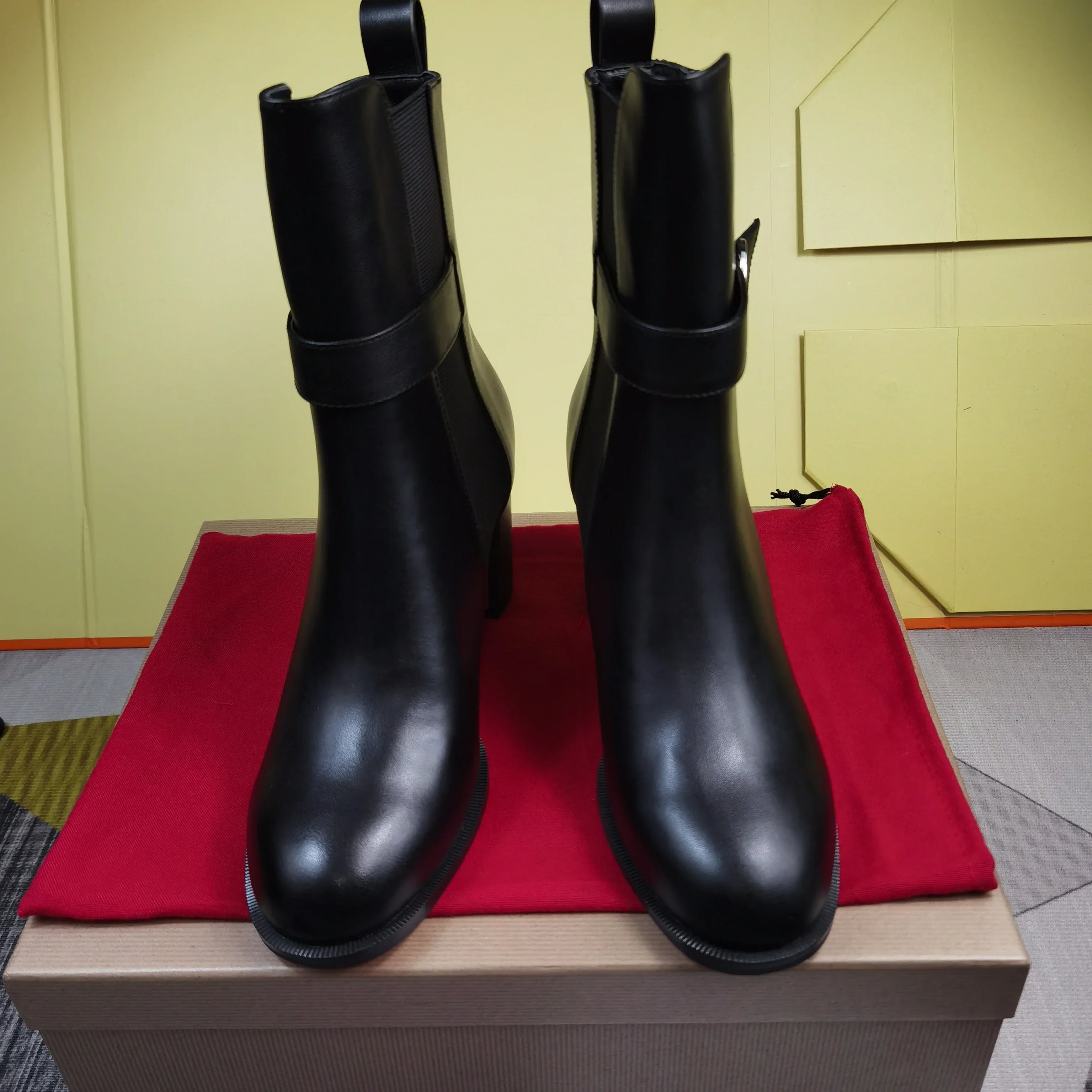 new designer GPBD women's casual high heels luxury genuine leather red bottom shoes top fashion boots 4