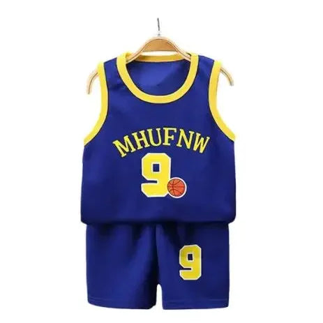 Children Sets Summer Sleeveless Basketball T-shirts Shorts for Children Clothing Quick-drying Sport Tank Tops Kids Clothes Type 6