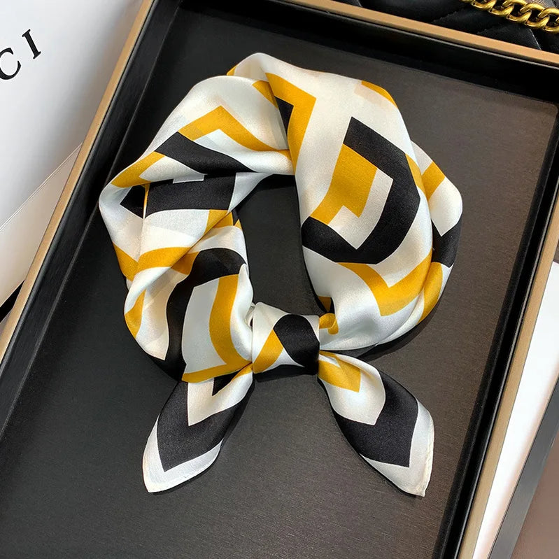 53cm Pure Silk Scarf Women Square Scarves Foulard Hairbands Lady Luxury Designer Female Bandana Neck Kerchief Ties Bandana Hijab 53cm Silk Scarf 8 53X53CM