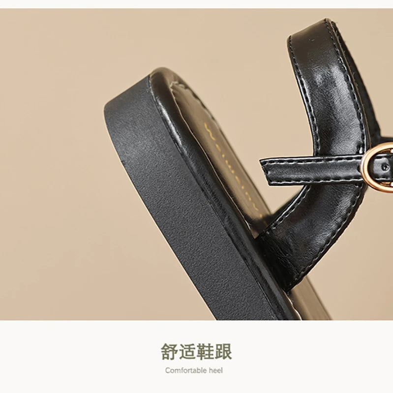 new summer women's outdoor sandals Roman style Fashion Leather work shoes Ladies casual flat shoes 41-43