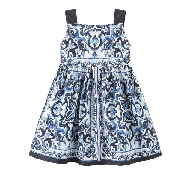 Long Sleeve Dress Girl Dress 2024 Autumn Winter Floral Print Toddler Girl Dresses Kids Clothes Children Dress with Bag 759