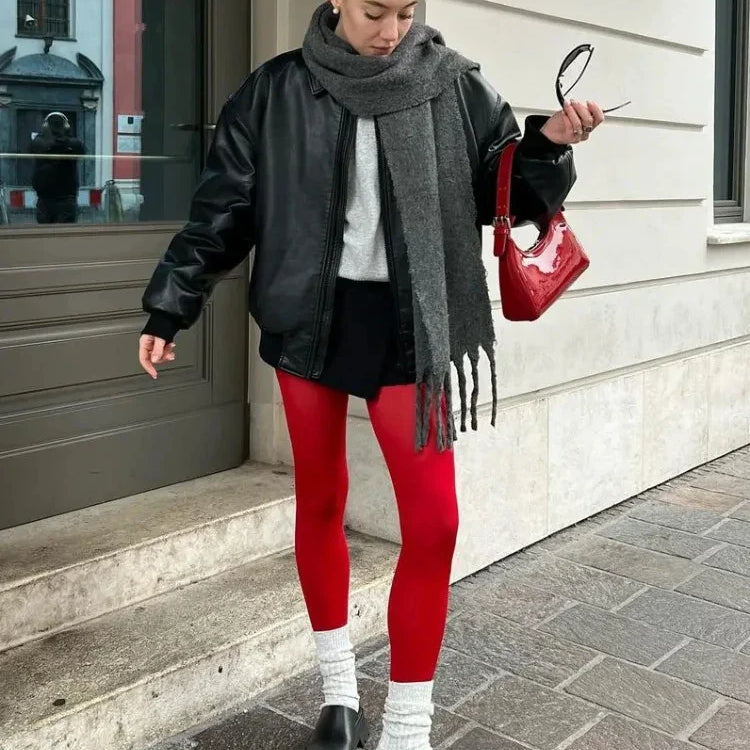 New Red Pantyhose Female Year Red Socks Tights Women Stockings Slim Lingerie Anti-hook Silk Velvet Wedding Bride's Leggings ##