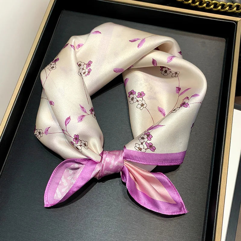 53cm Pure Silk Scarf Women Square Scarves Foulard Hairbands Lady Luxury Designer Female Bandana Neck Kerchief Ties Bandana Hijab 53cm Silk Scarf 15 53X53CM
