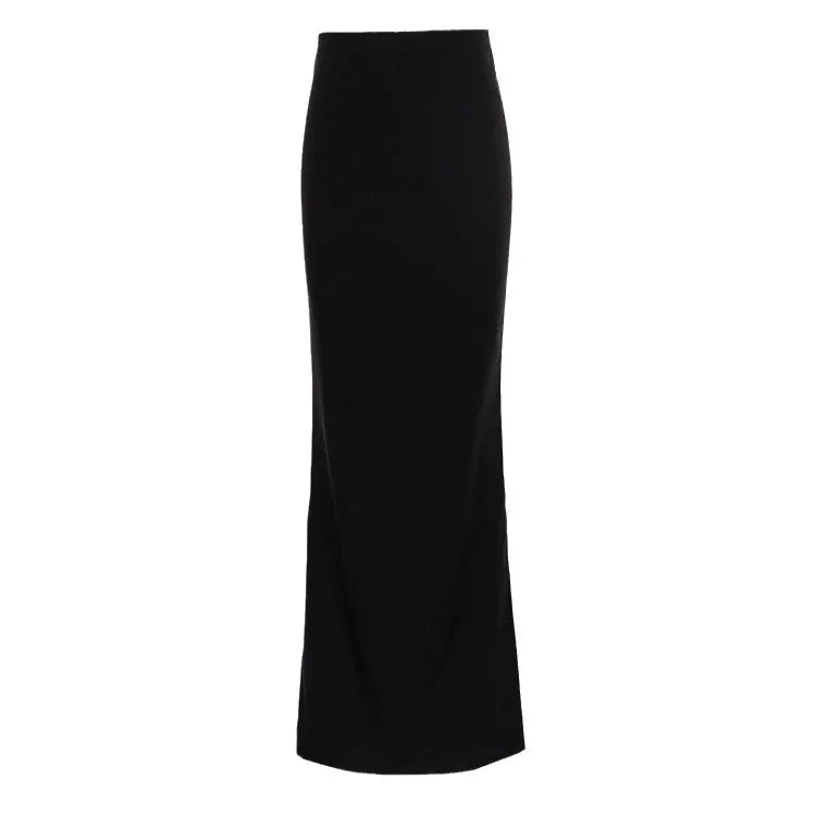 Fashion For Women Black Long Skirts High Waist Slim Seamless Elegant Ladies Gown Casual Summer 2023 New Female Maxi Skirts