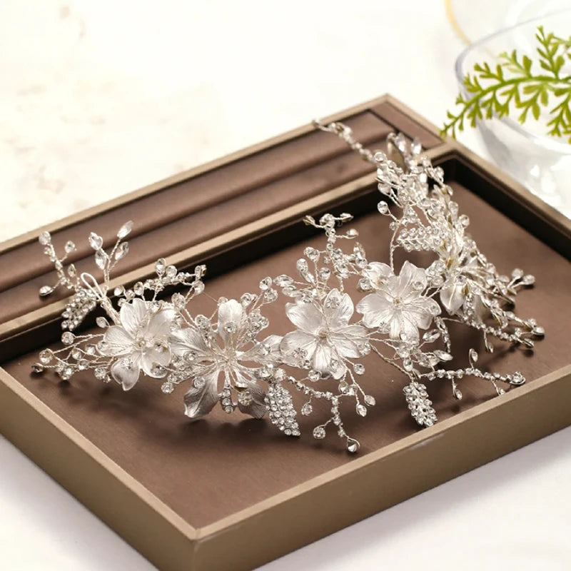 Wedding Hair Accessories Crystal Pearl Hair Belt Wedding Bridal Hair Ornaments Hair Jewelry bride Headdress Headbands FG-0043-A Headbands