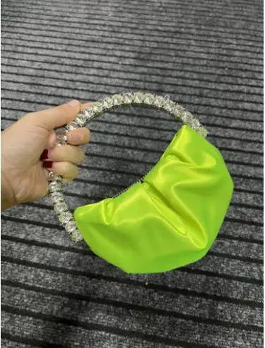 Designer Rhinestones Clutch Purse Bag for Women Handle Bag Leather Shoulder Bag Purse Shiny Crystal Purses and Handbag 17