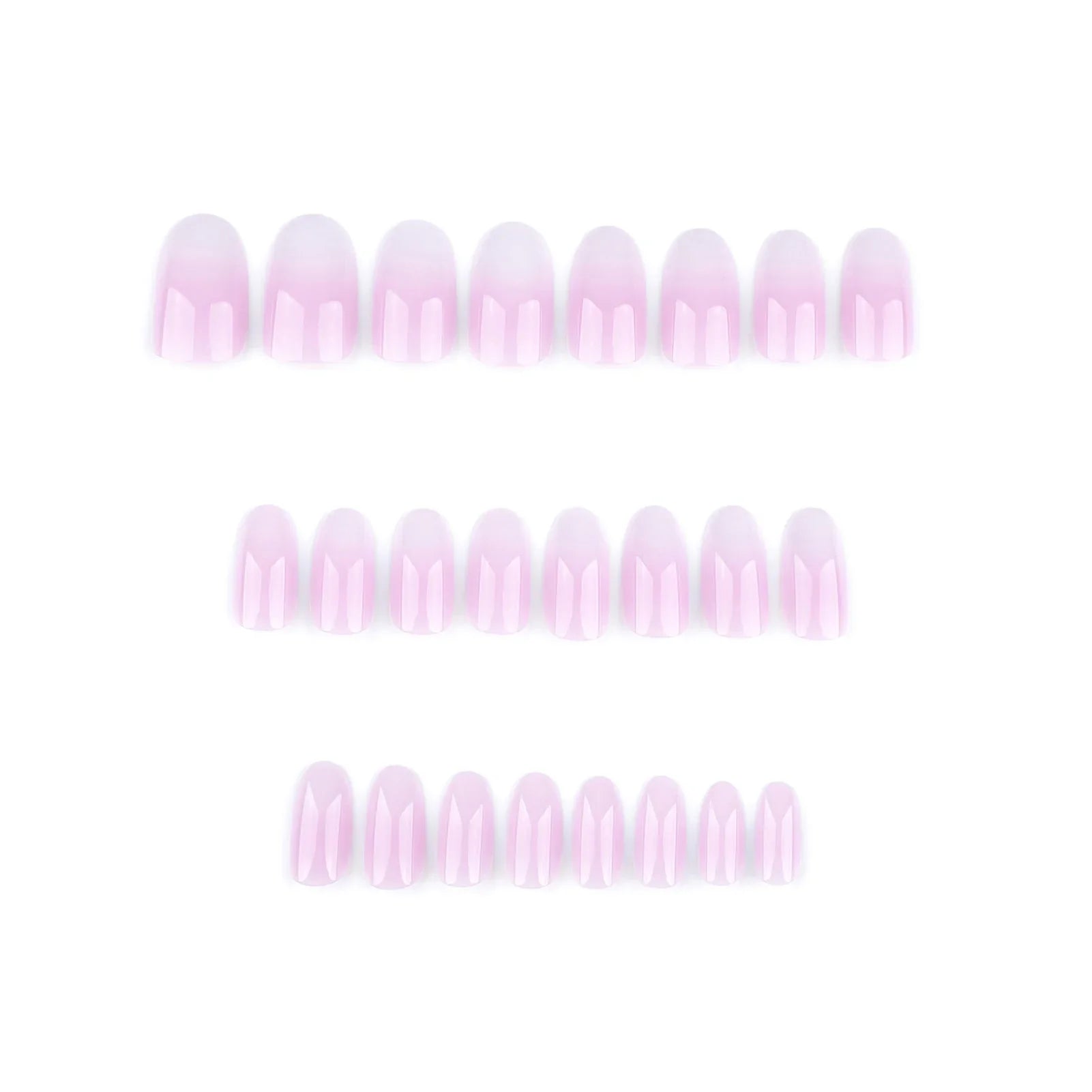 24Pcs Nude Pink Almond False Nails Sweet Girls Charm Manicure Detachable Acrylic Press On Nails Stick-on Artificial Nails Art