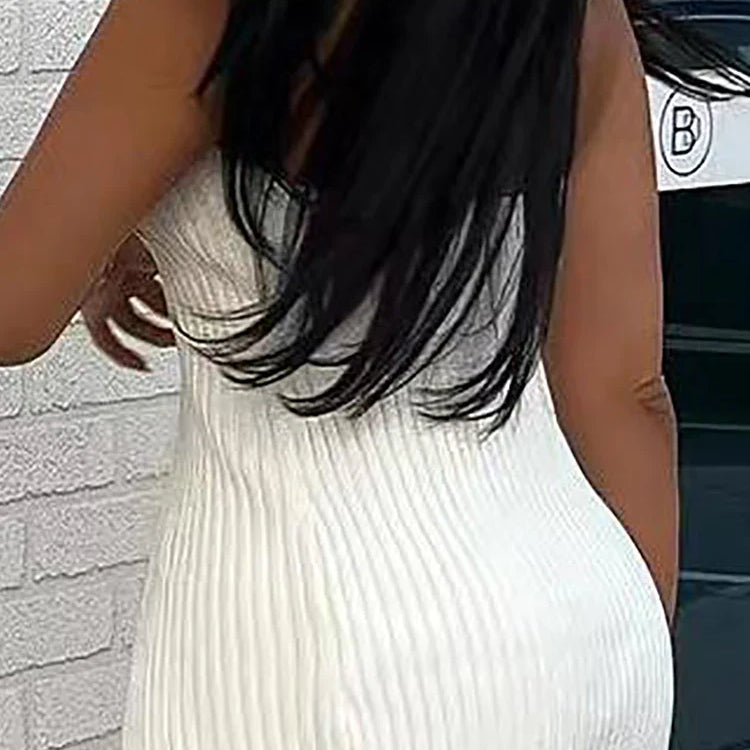 Heliar Women Ribbed Chic Design Tank Top Women Knitted Halter Sexy Tops Camis Tube Tops Women Summer