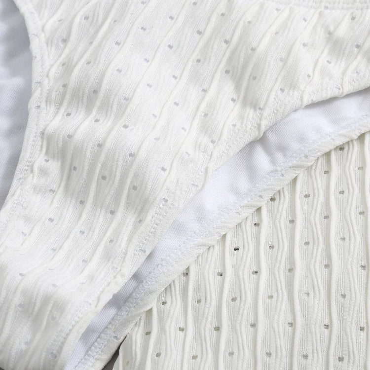 2023 New 3 Pieces Set Swimsuit Women Thong Swimwear Sexy One Shoulder Micro Bikini Set With Skirt White Beachwear Bathing Suit