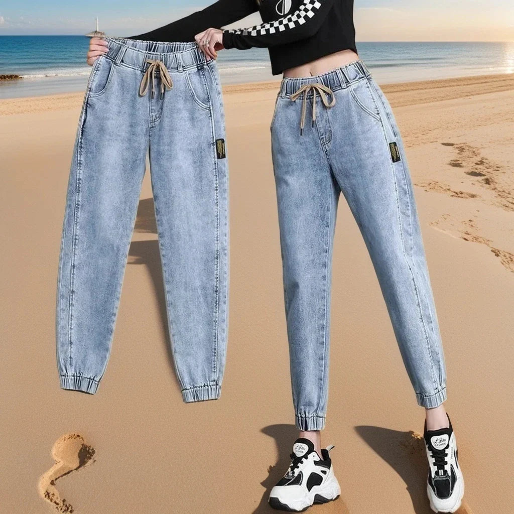 New Harem Pants Vintage High Waist Women's Jeans Ankle Length Mom Jeans Cowboy Denim Pants Jeans Women's y2k Streetwear