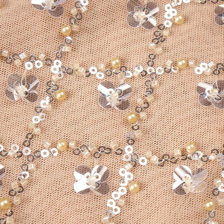 VC Beige Halter Mermaid Long Dress Key Hole Backless Sequins Sleeveless Celebrity Maxi Evening Party Gowns Vestidos