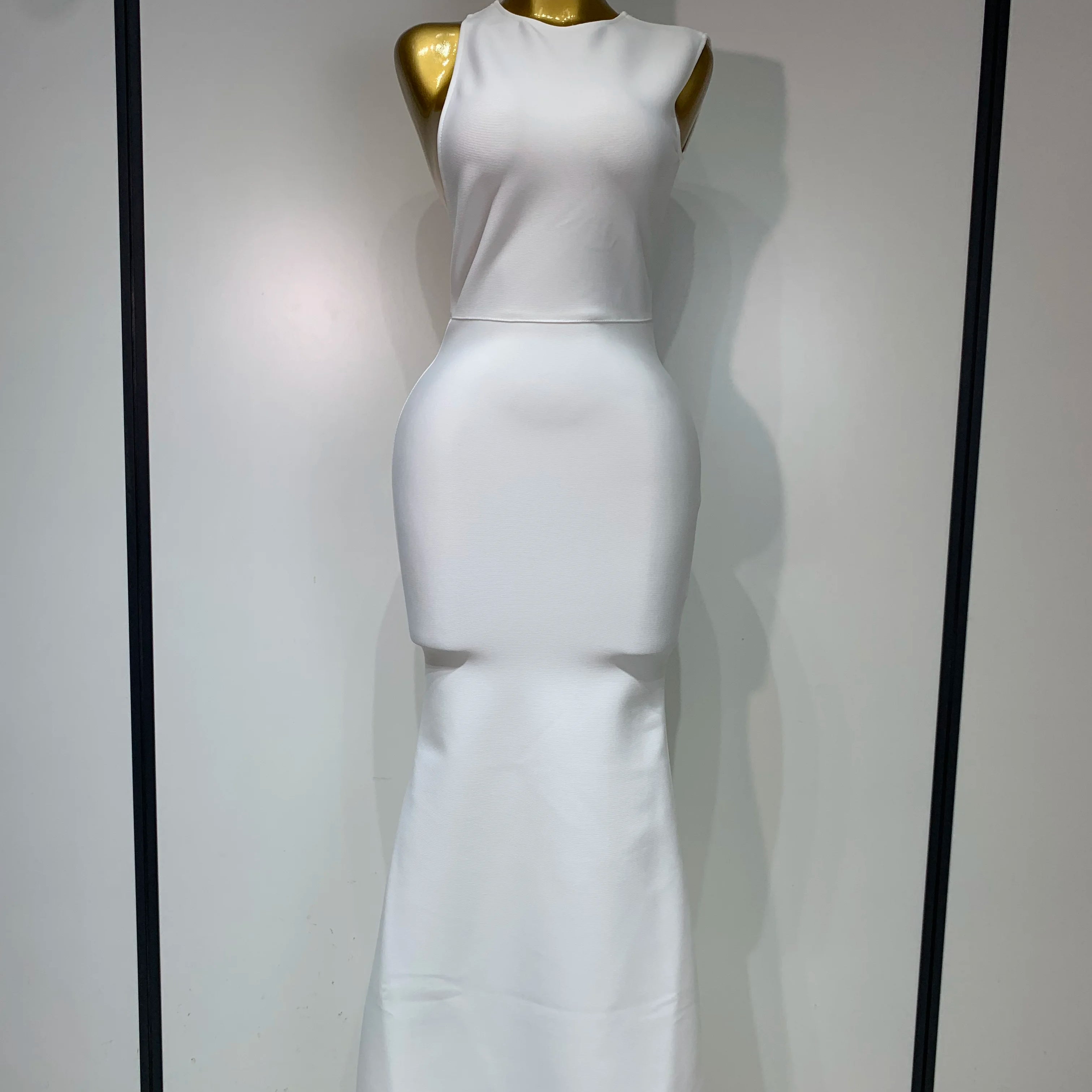 Women Sexy Backless Design Sleeveless Bodycon Bandage Dress 2025 Celebrity Elegant Evening Club Party Luxury Birthday Dresses