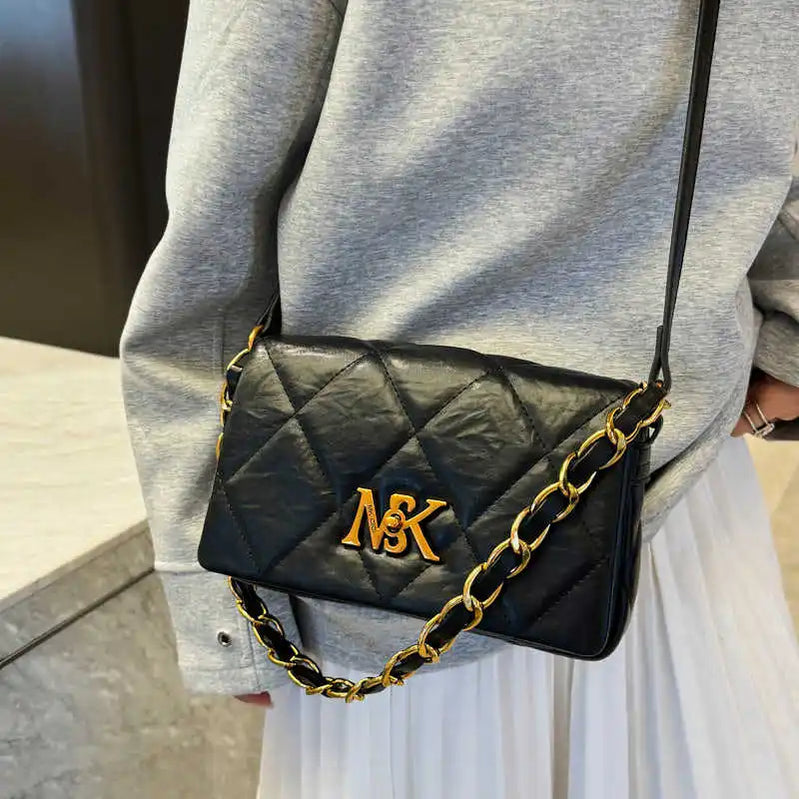 2025 Spring Diamond Chain Bag - Small Crossbody/Underarm Purse, Vintage & Chic Design, Lightweight Women's Fashion Accessory