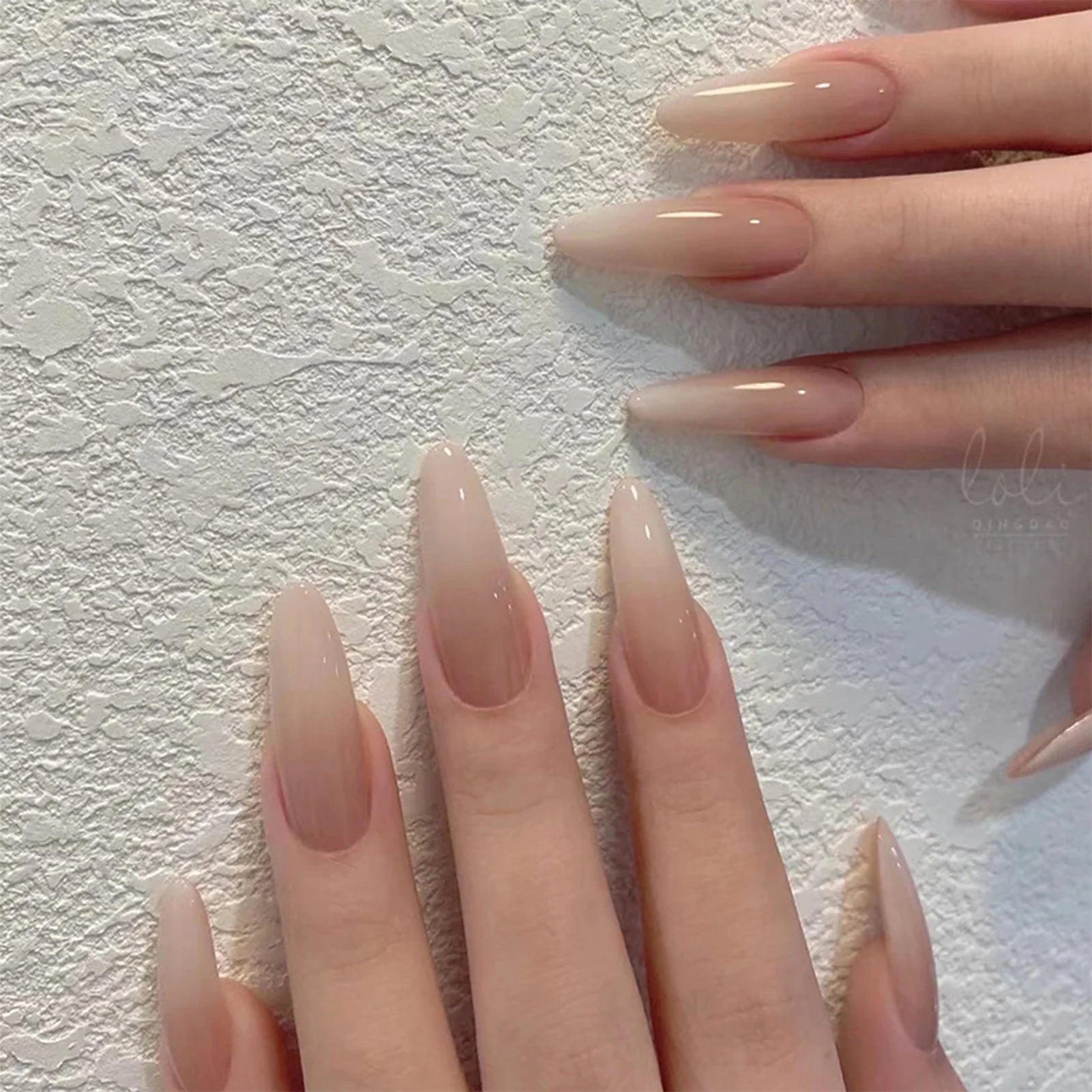 Minimalist Nude Color Fake Nails 24Pcs Almond Press On Nail Gentle Women Wearable False Nails Art DIY Charm Manicure faux ongles