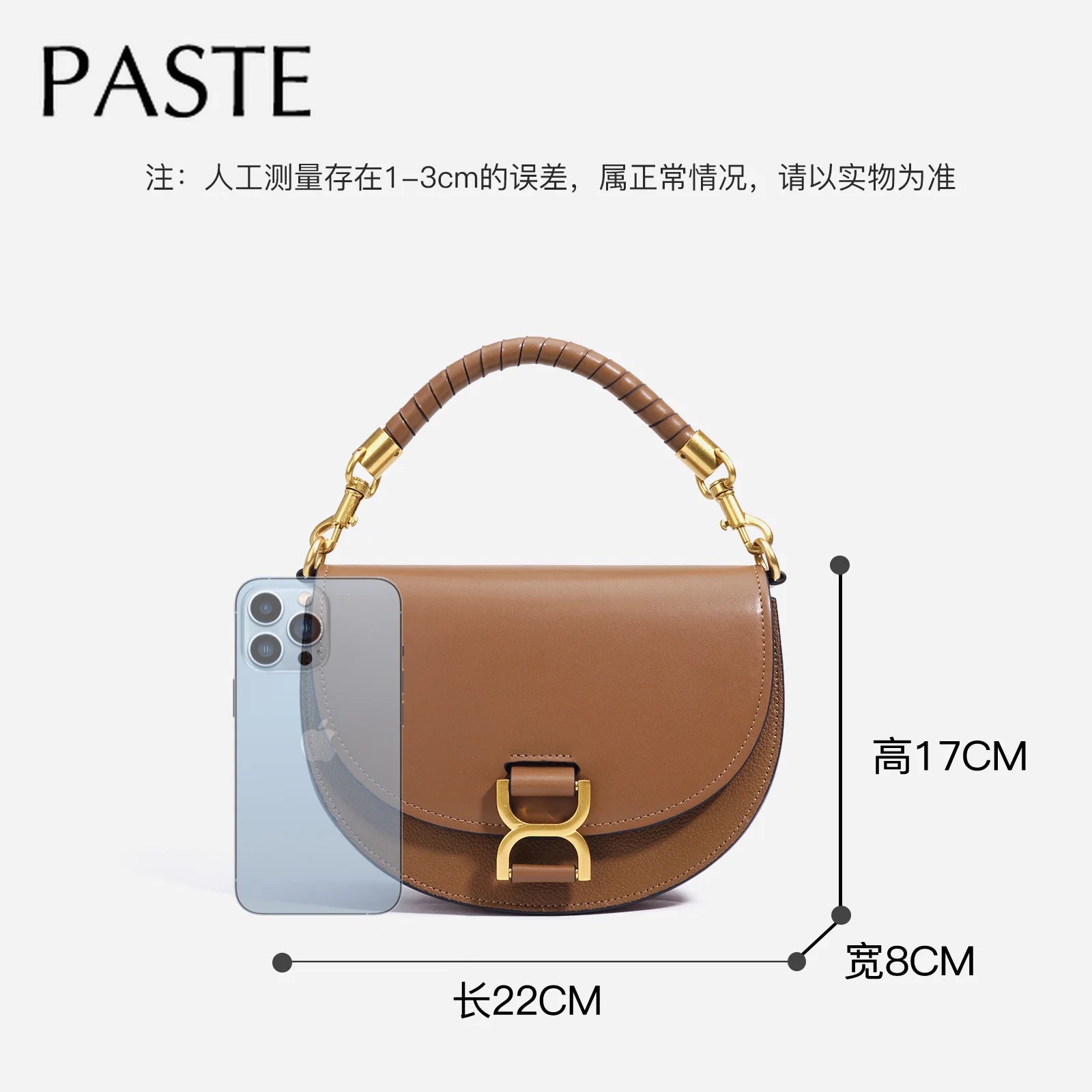 Vintage Half Moon Round Shape Saddle Bag Small Hard Cow Leather Women Messenger Bag Handmade Weave Handle Handbag