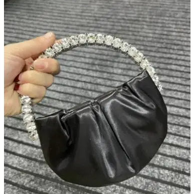 Designer Rhinestones Clutch Purse Bag for Women Handle Bag Leather Shoulder Bag Purse Shiny Crystal Purses and Handbag 13